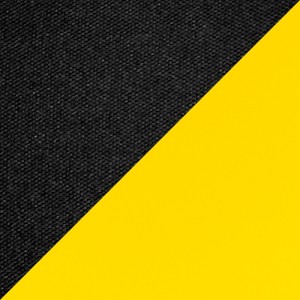 Ткань черная/экокожа желтая